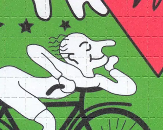 LSD Blotter paper with classic blotter art