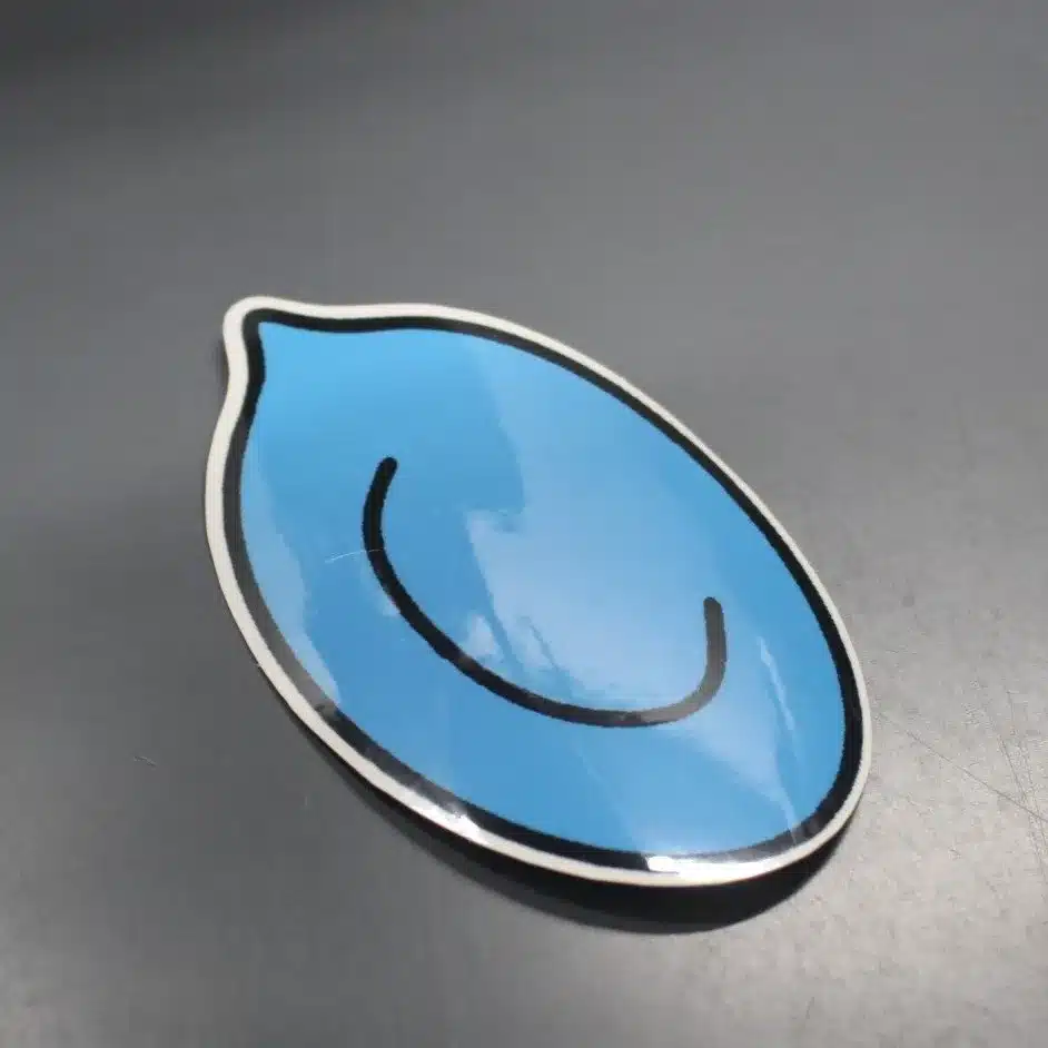 Blue Spore Sticker, 2.2 x 3.5 inch vinyl design, perfect for lab equipment and laptops.