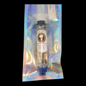 Nepal Chitwan spore syringe in its packaging.