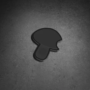 Darth Basidium sticker, 4-inch black vinyl die-cut of Basidium Equilibrium logo.